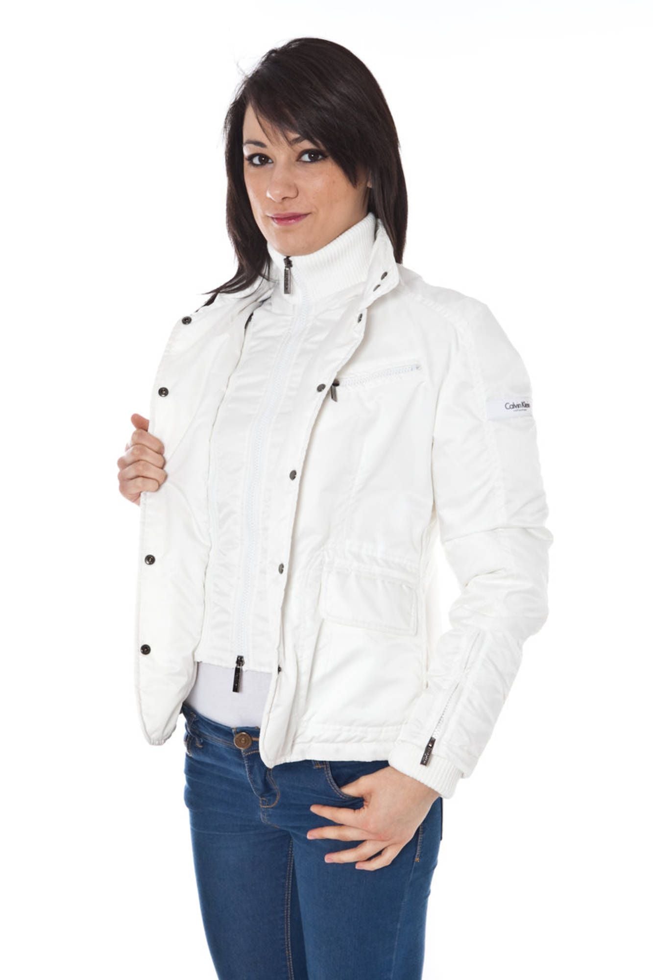 CALVIN KLEIN WHITE WOMAN DOWN JACKET