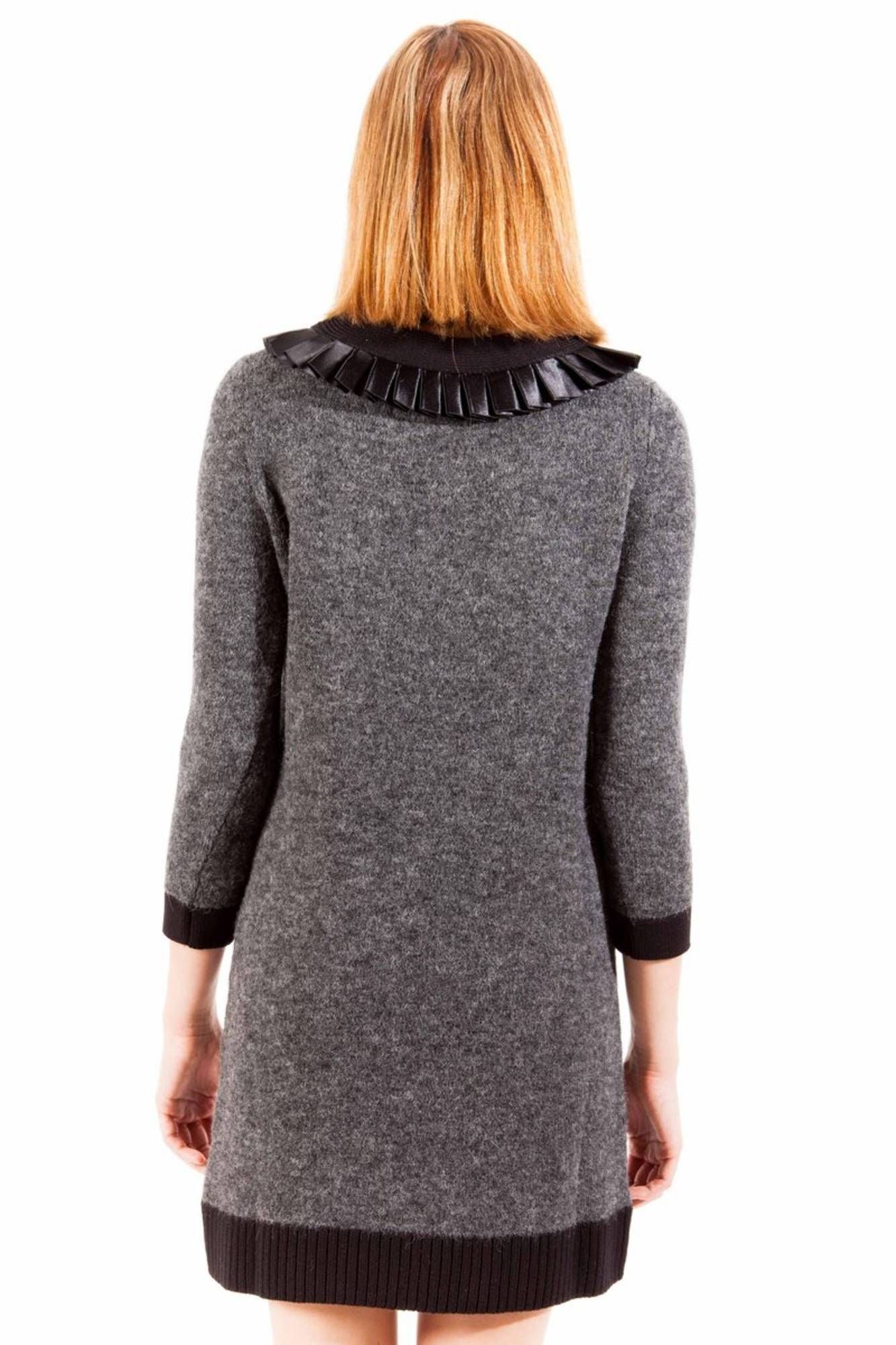 LOVE MOSCHINO SHORT DRESS WOMAN GRAY