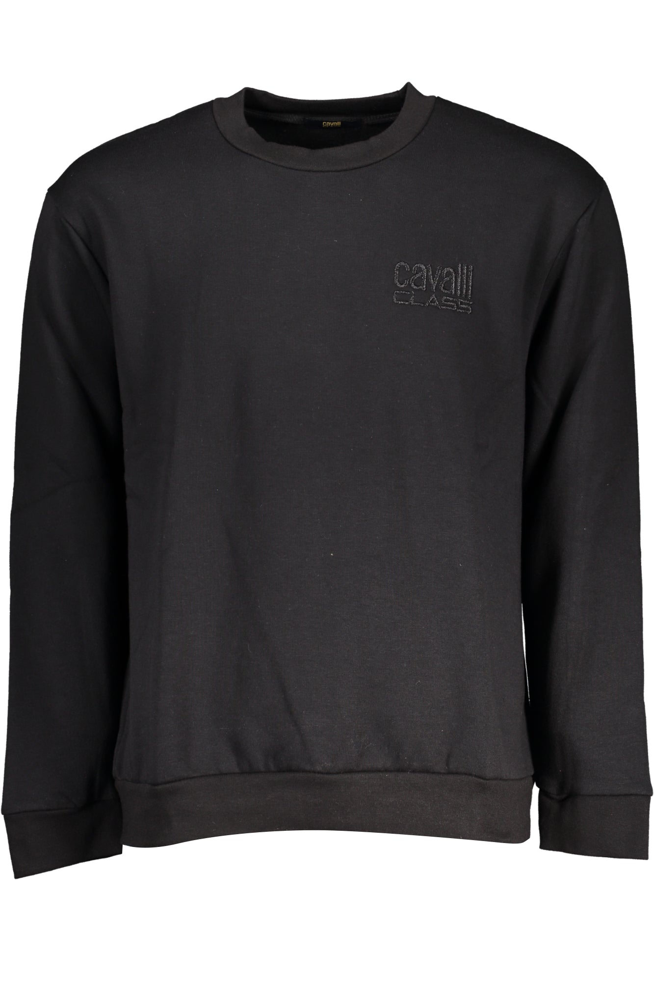 CAVALLI CLASS MEN'S BLACK ZIP-OUT SWEATSHIRT