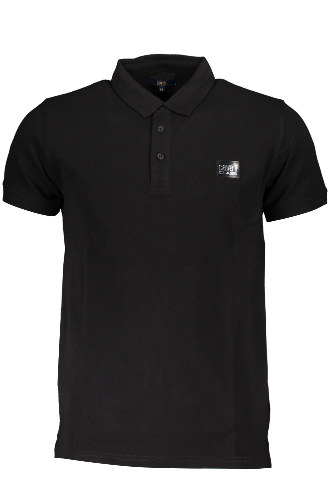 CAVALLI CLASS POLO SHORT SLEEVE MAN BLACK