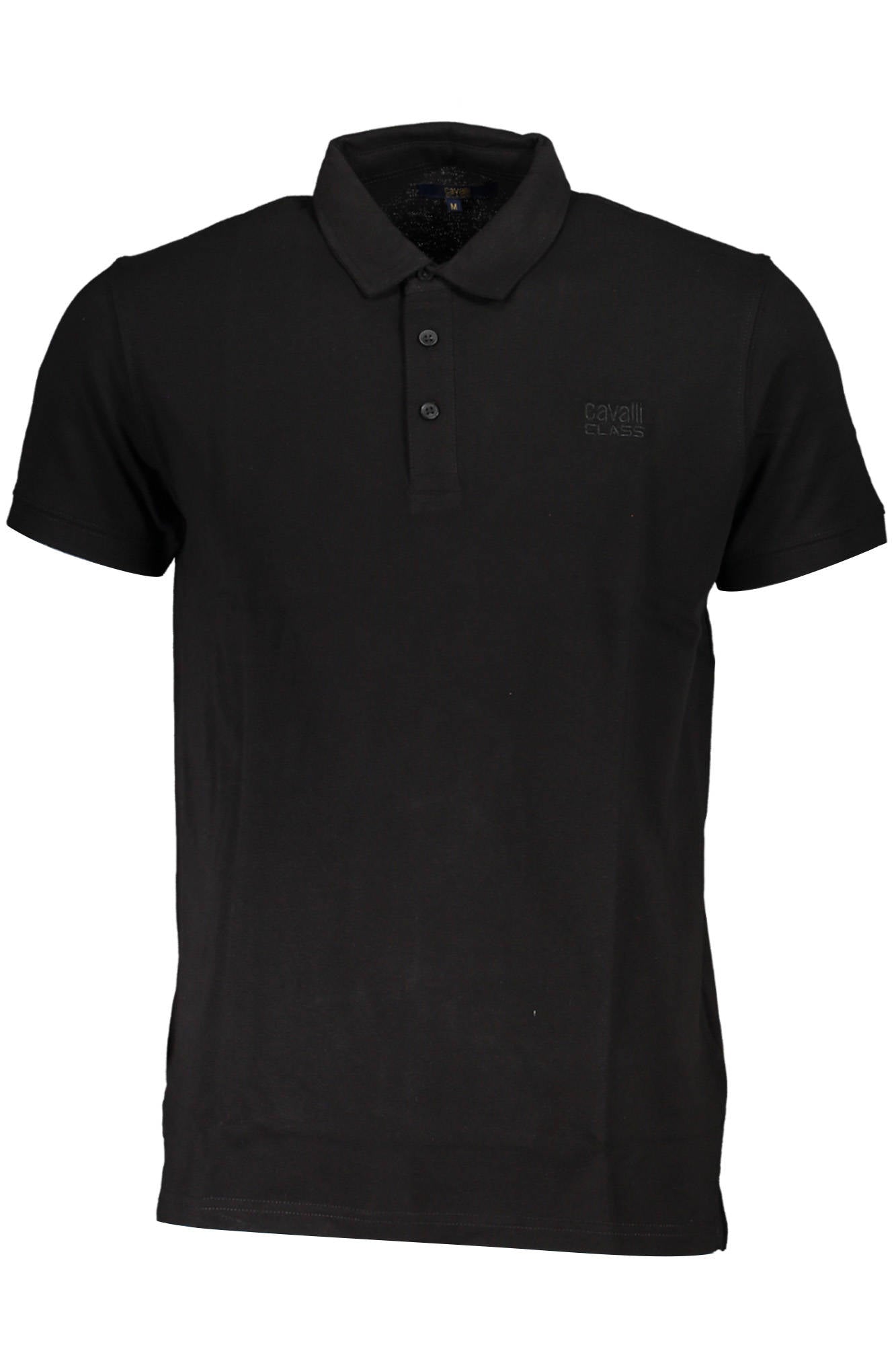 CAVALLI CLASS POLO SHORT SLEEVE MAN BLACK