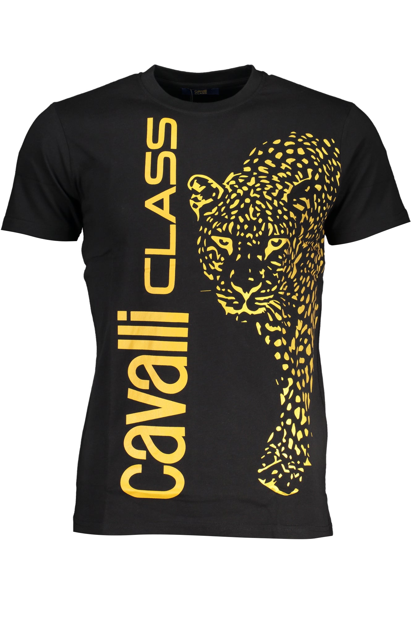 CAVALLI CLASS MEN'S SHORT SLEEVE T-SHIRT BLACK