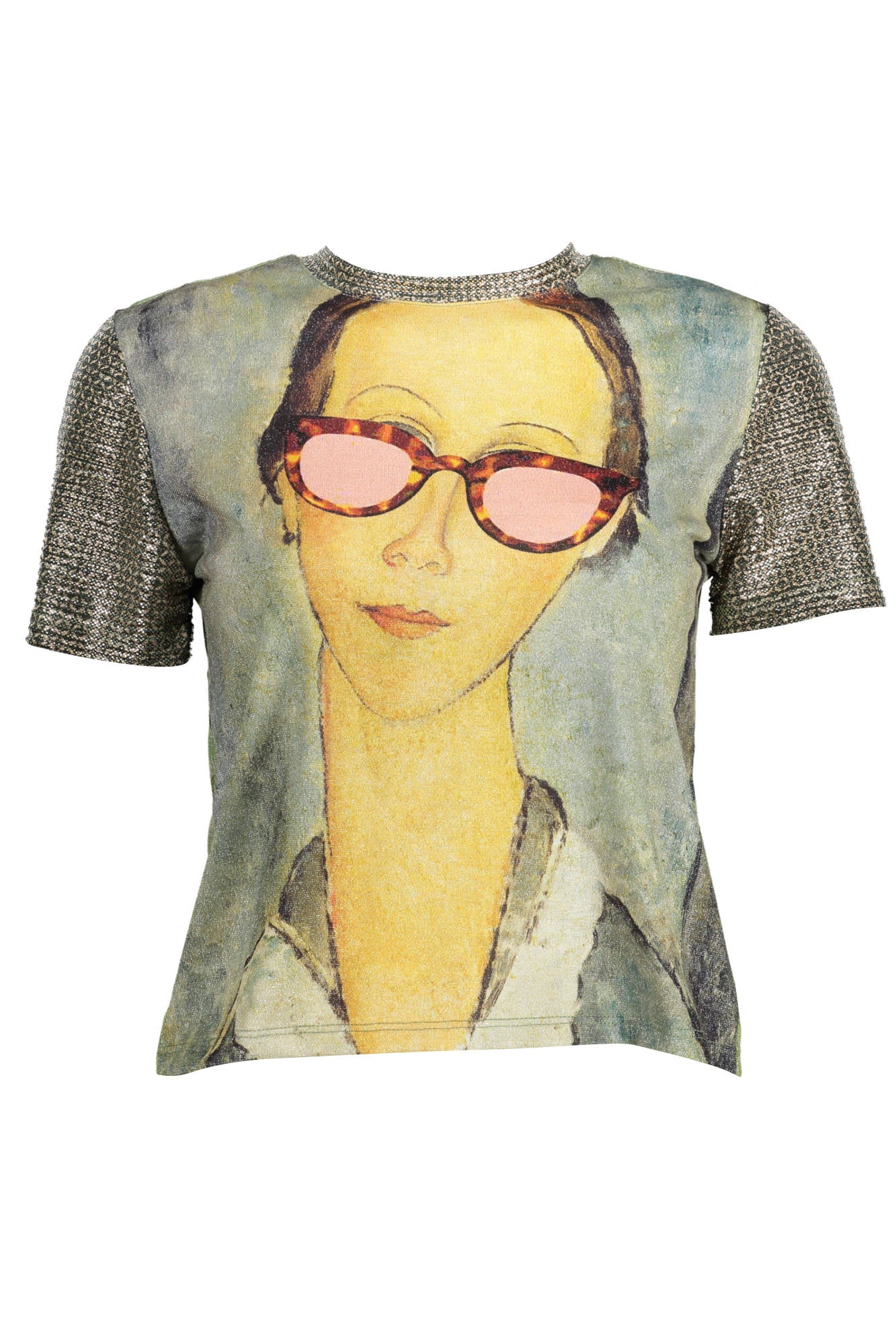 DESIGUAL WOMEN'S SHORT SLEEVE T-SHIRT GREEN