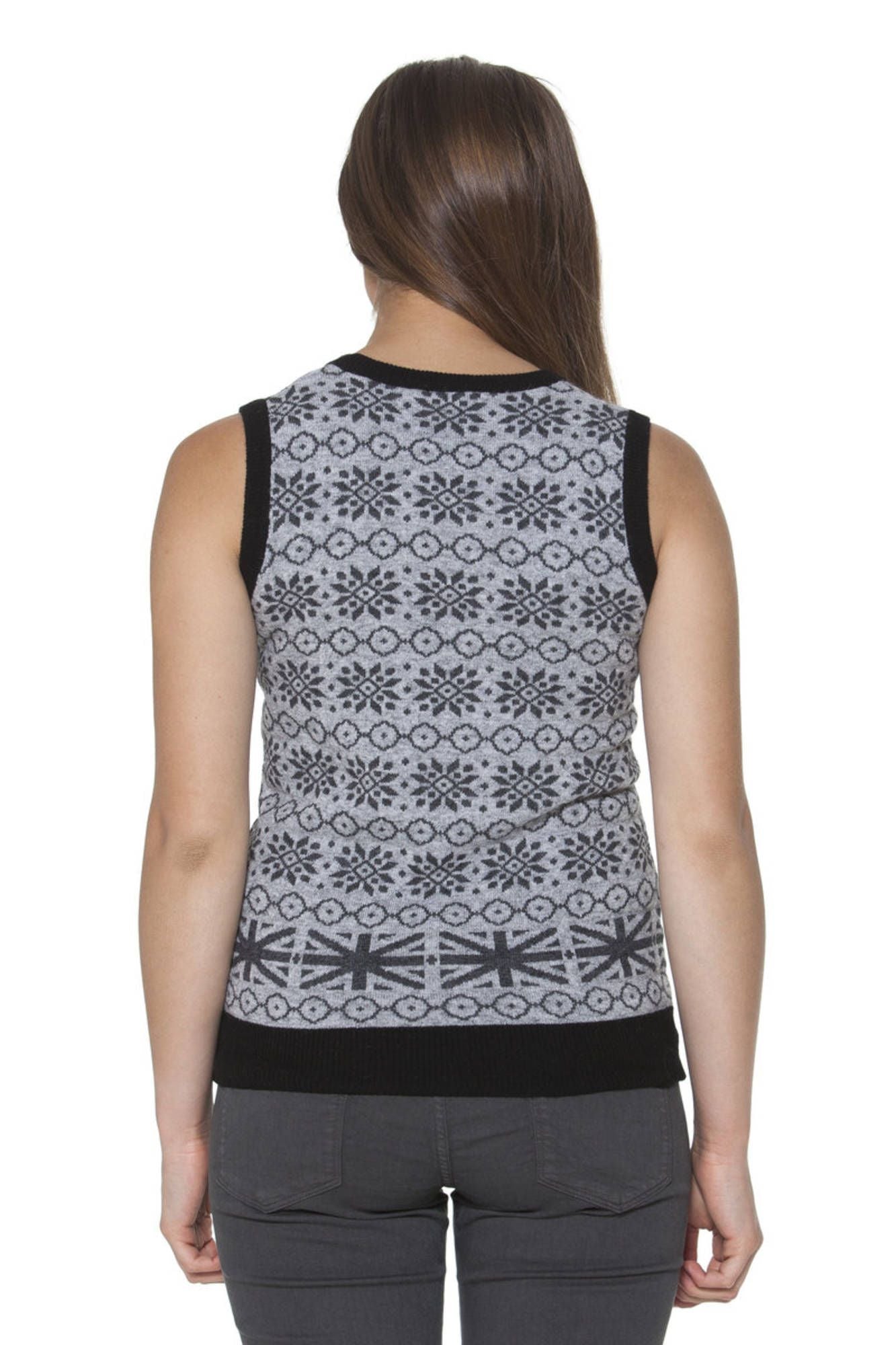 FRED PERRY WOMEN'S GRAY VEST