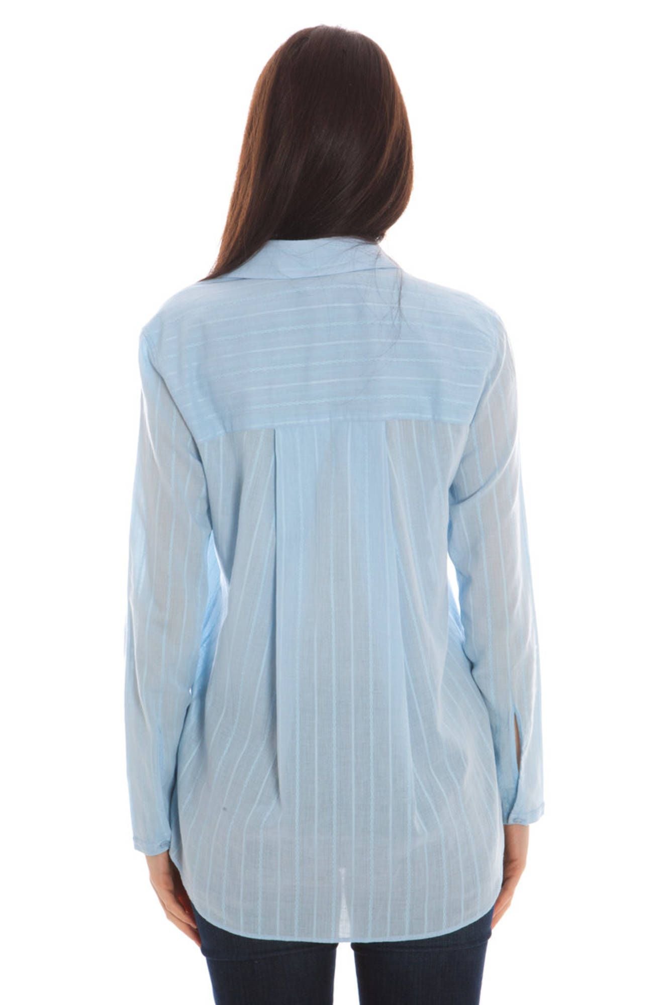 GANT WOMEN'S LONG SLEEVE SHIRT LIGHT BLUE