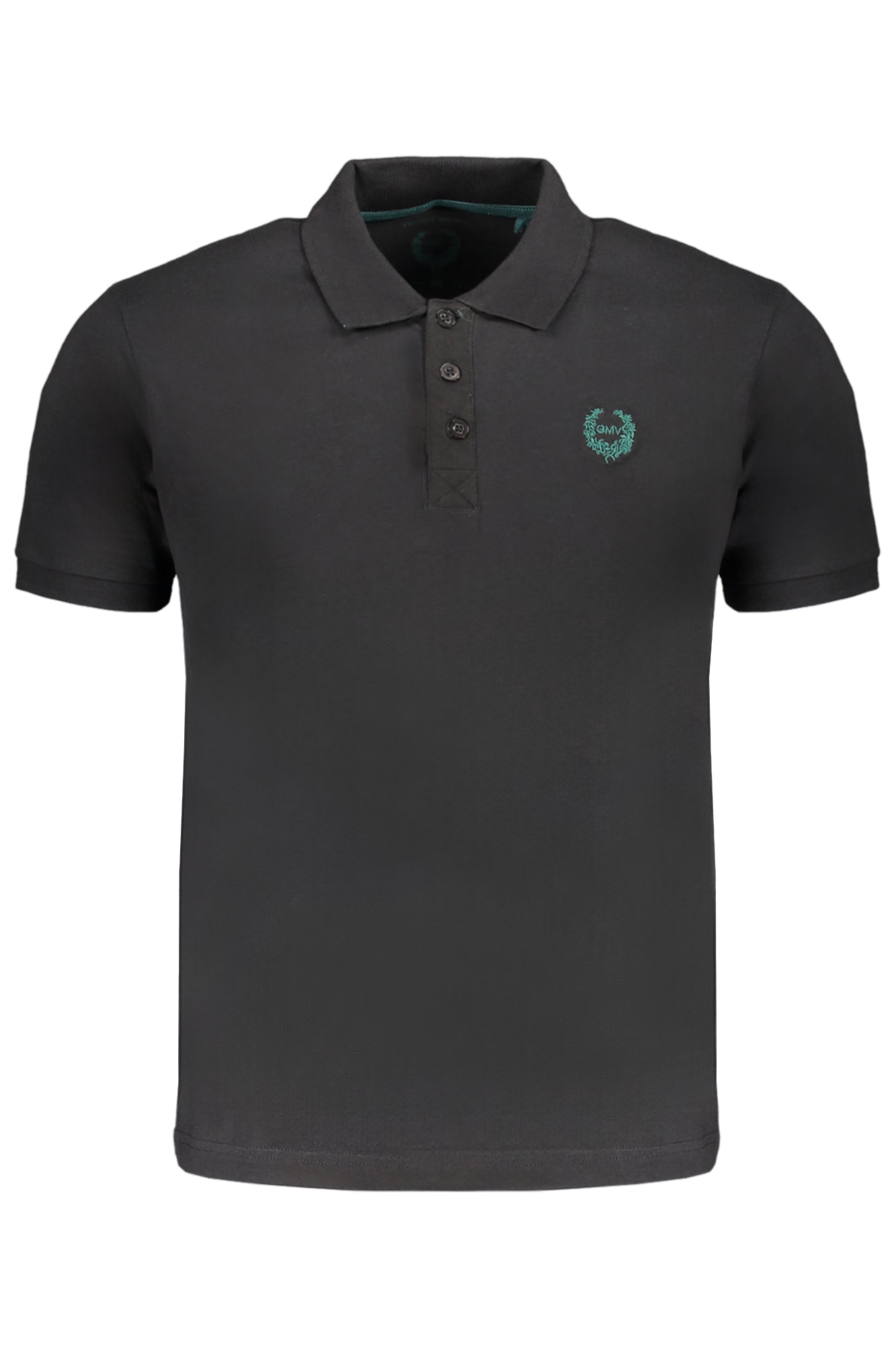 GIAN MARCO VENTURI MEN'S BLACK SHORT SLEEVED POLO SHIRT