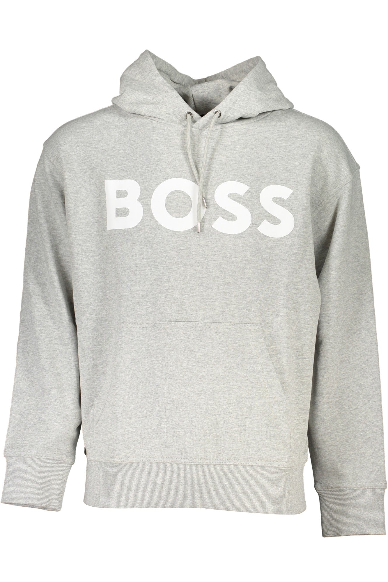 HUGO BOSS MEN'S GRAY ZIPLESS SWEATSHIRT