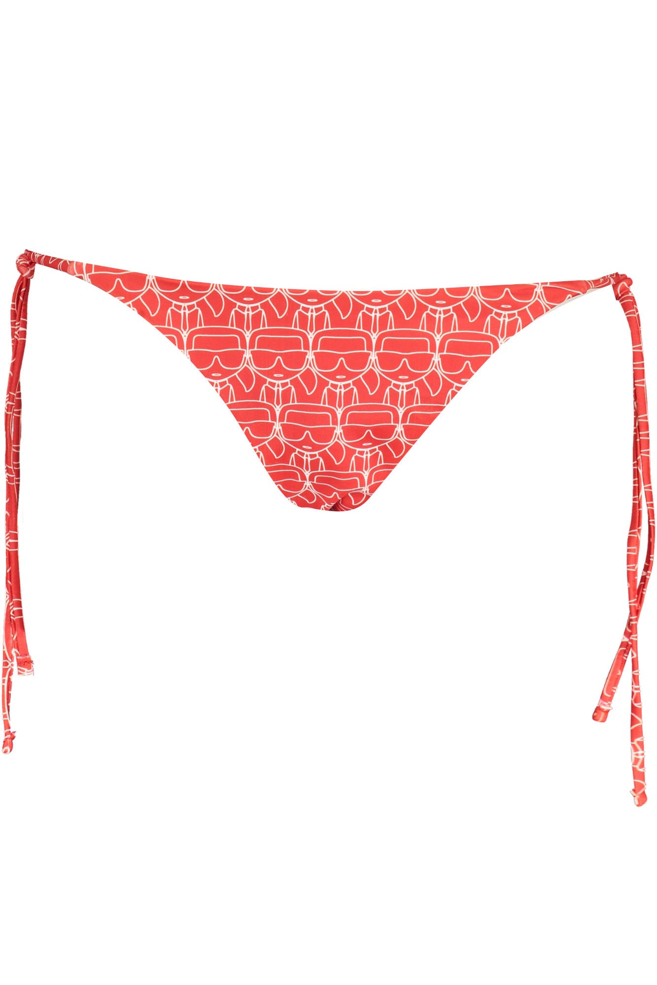 KARL LAGERFELD BEACHWEAR SWIMSUIT SIDE BOTTOM WOMAN RED