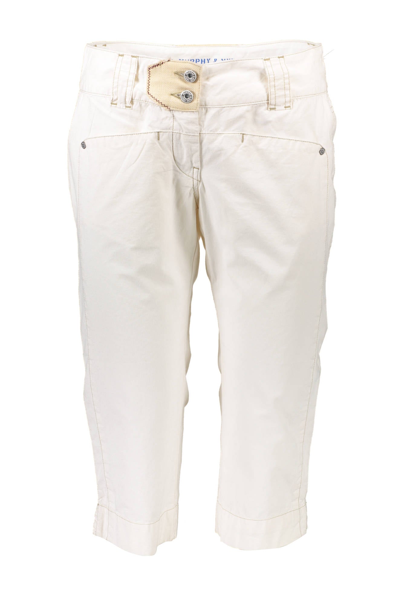 MURPHY & NYE WOMEN'S WHITE BERMUDA TROUSERS