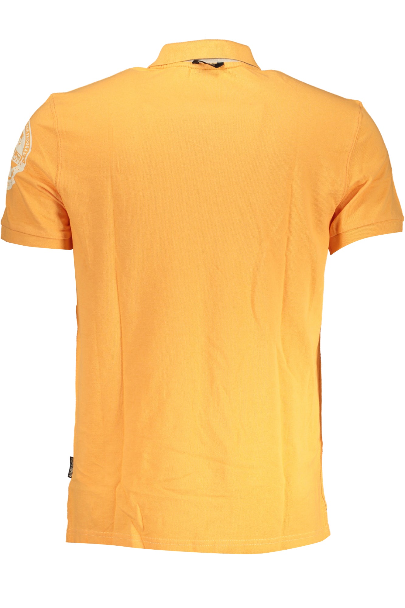 NAPAPIJRI MEN'S ORANGE SHORT SLEEVED POLO SHIRT