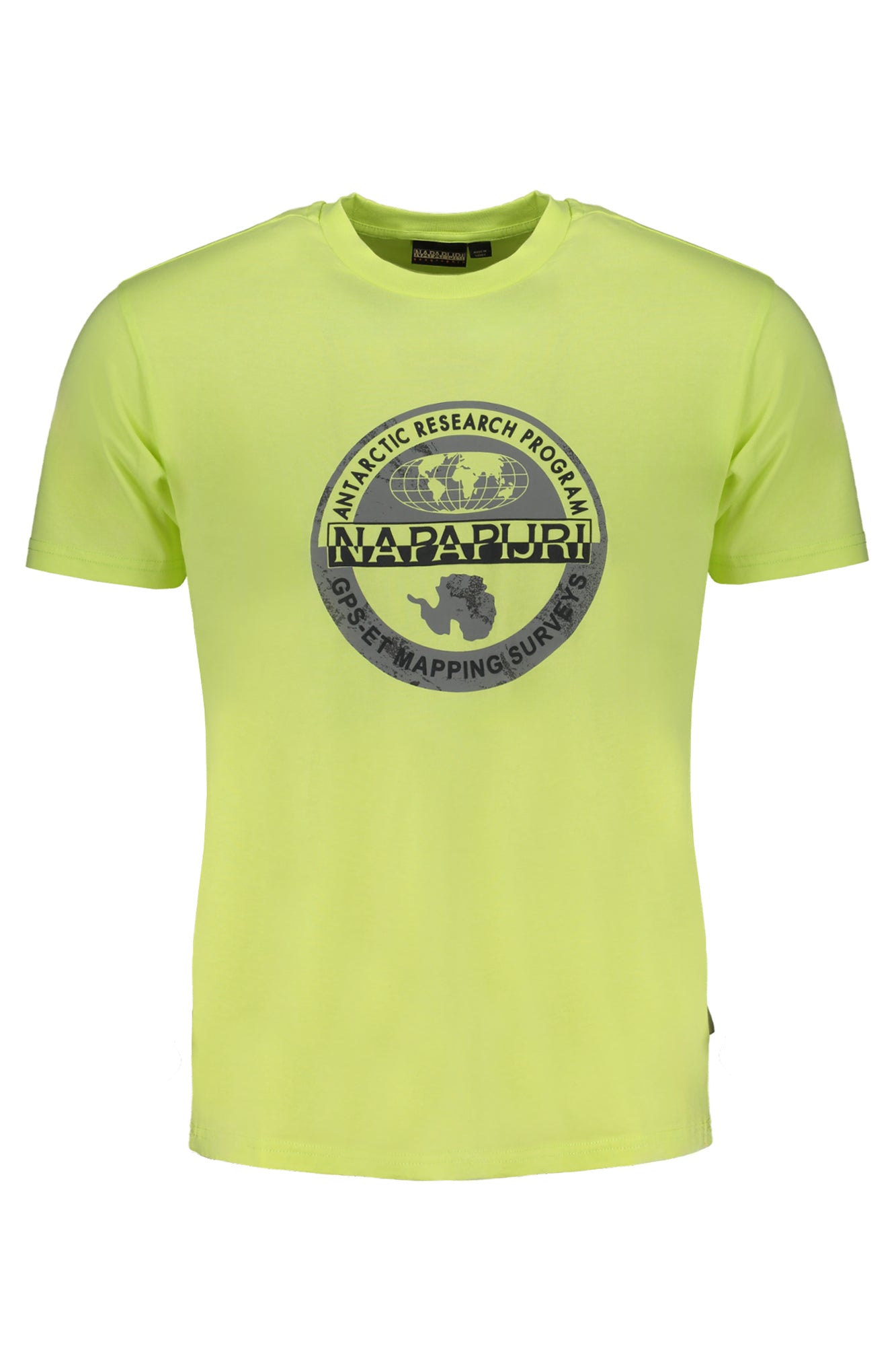 NAPAPIJRI YELLOW MEN'S SHORT SLEEVED T-SHIRT