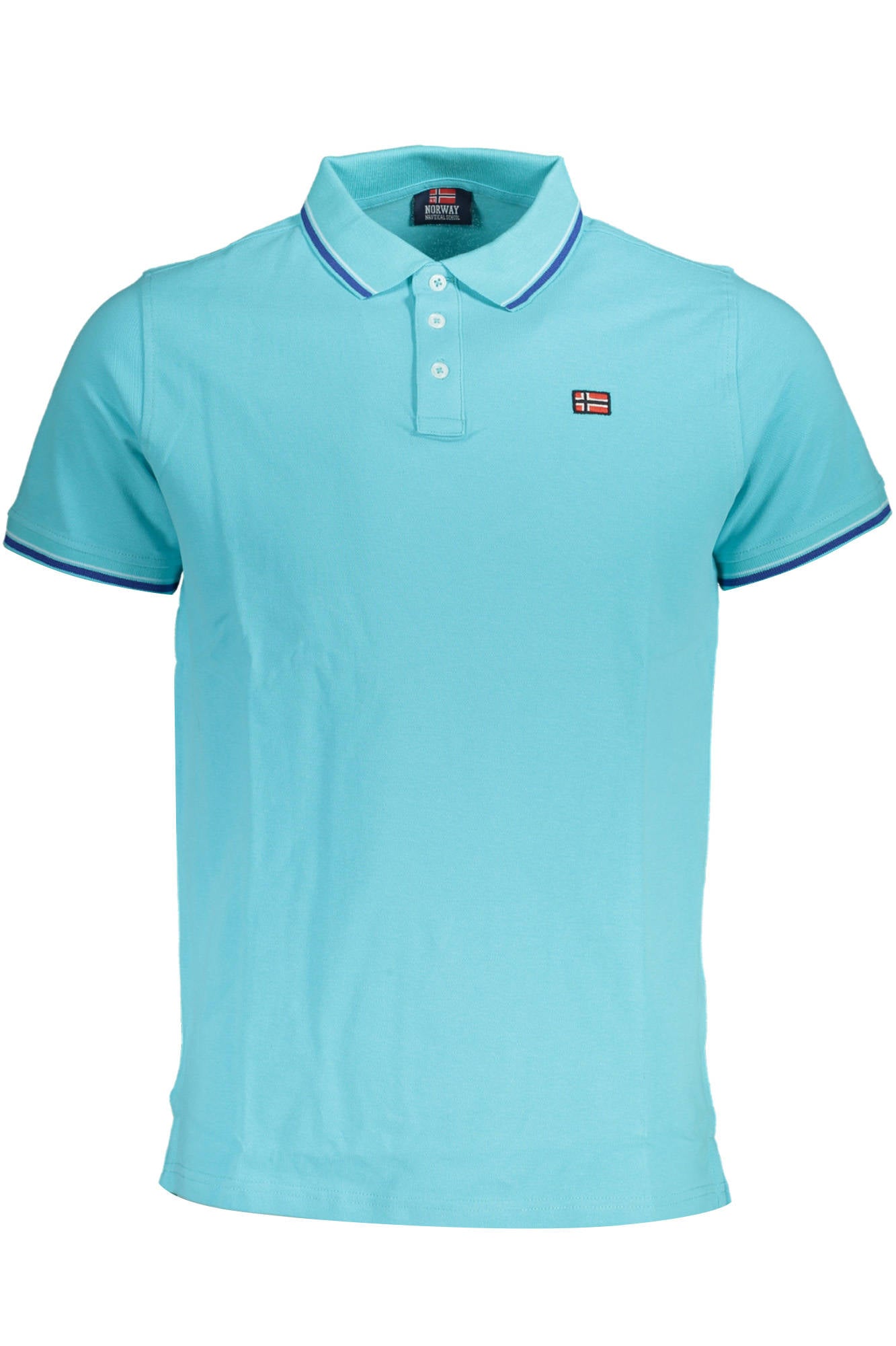 NORWAY 1963 MEN'S SHORT SLEEVE POLO SHIRT BLUE