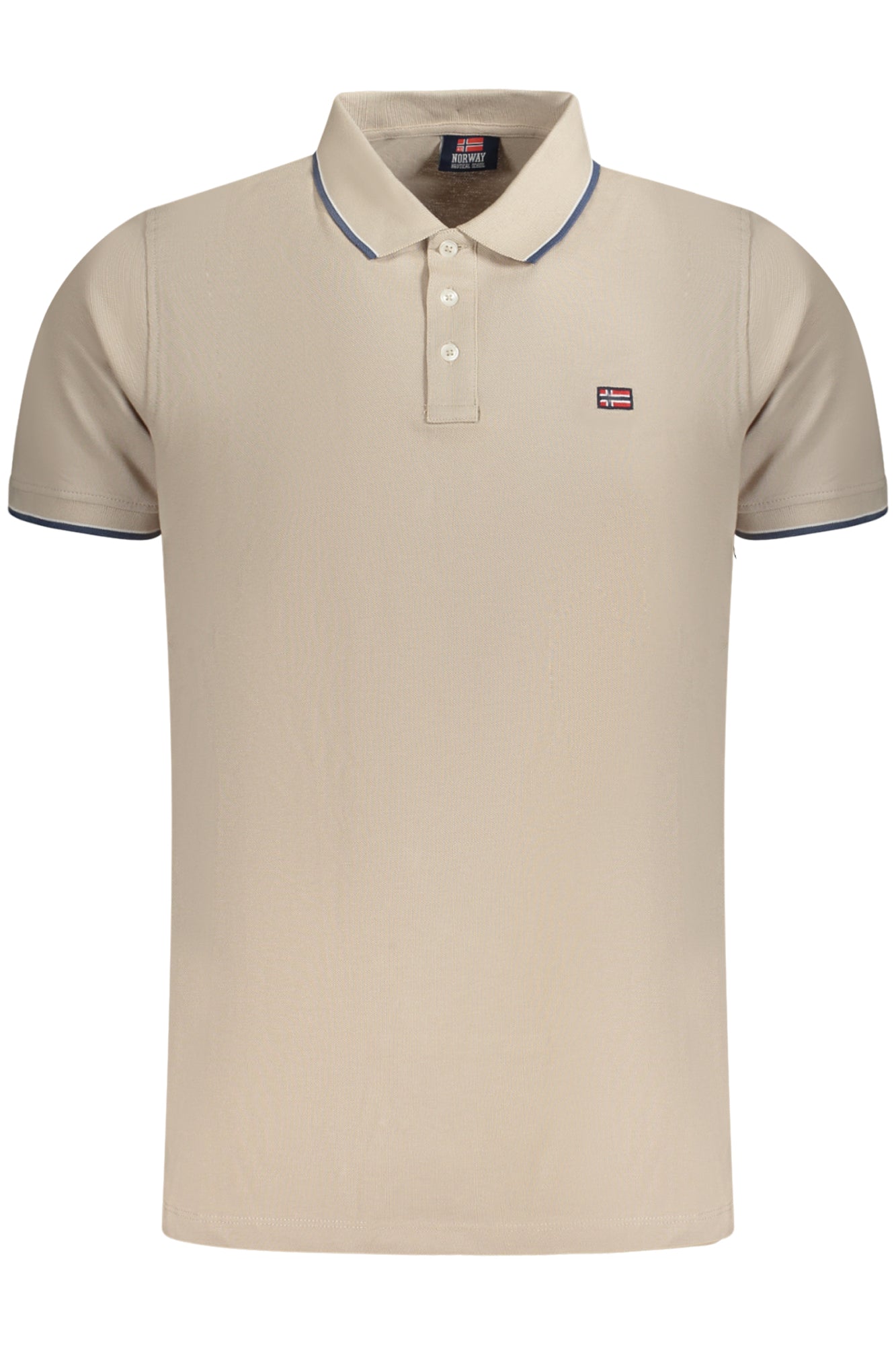 NORWAY 1963 MEN'S SHORT SLEEVE POLO SHIRT BEIGE
