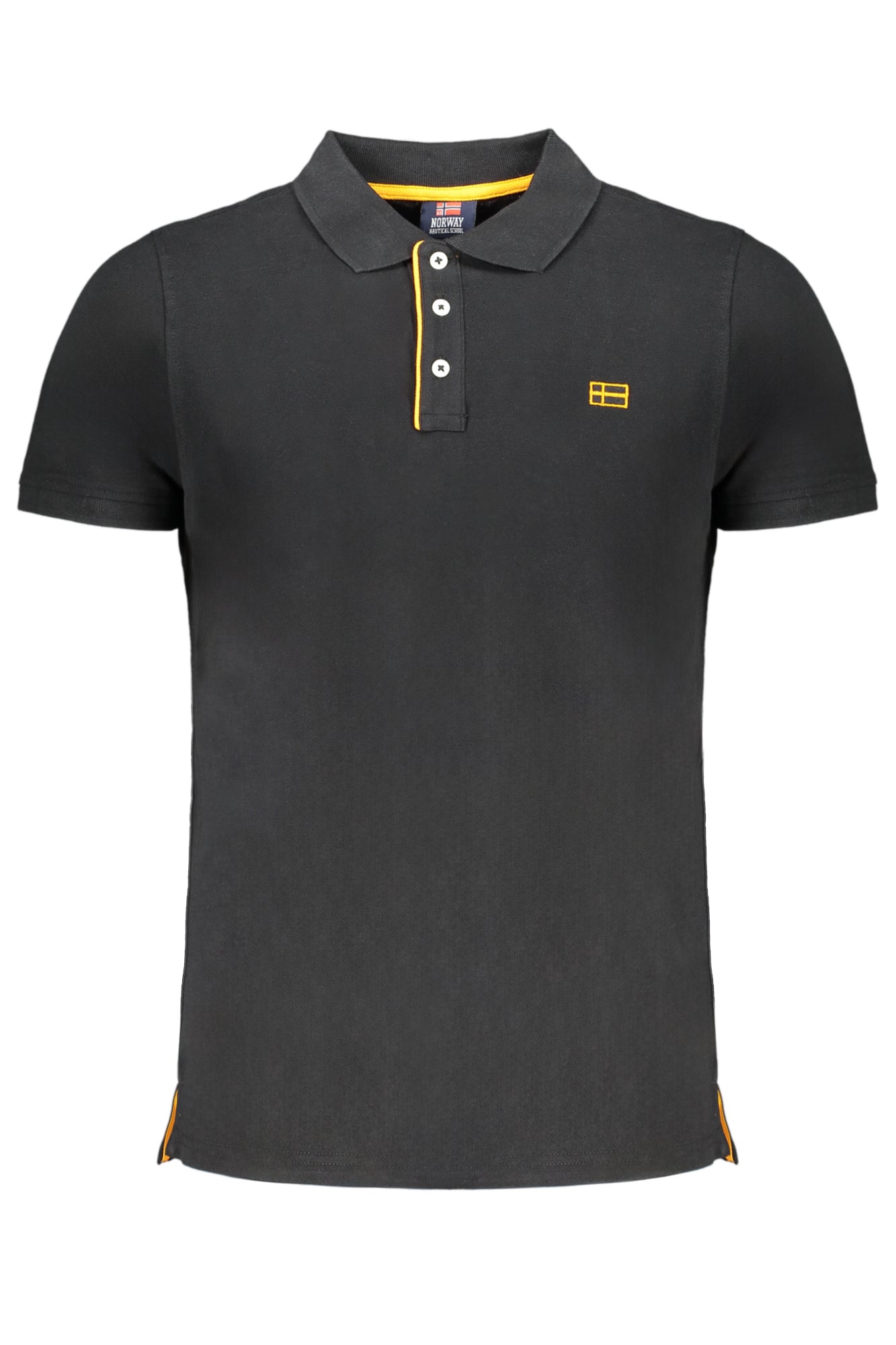 NORWAY 1963 MEN'S BLACK SHORT SLEEVE POLO SHIRT