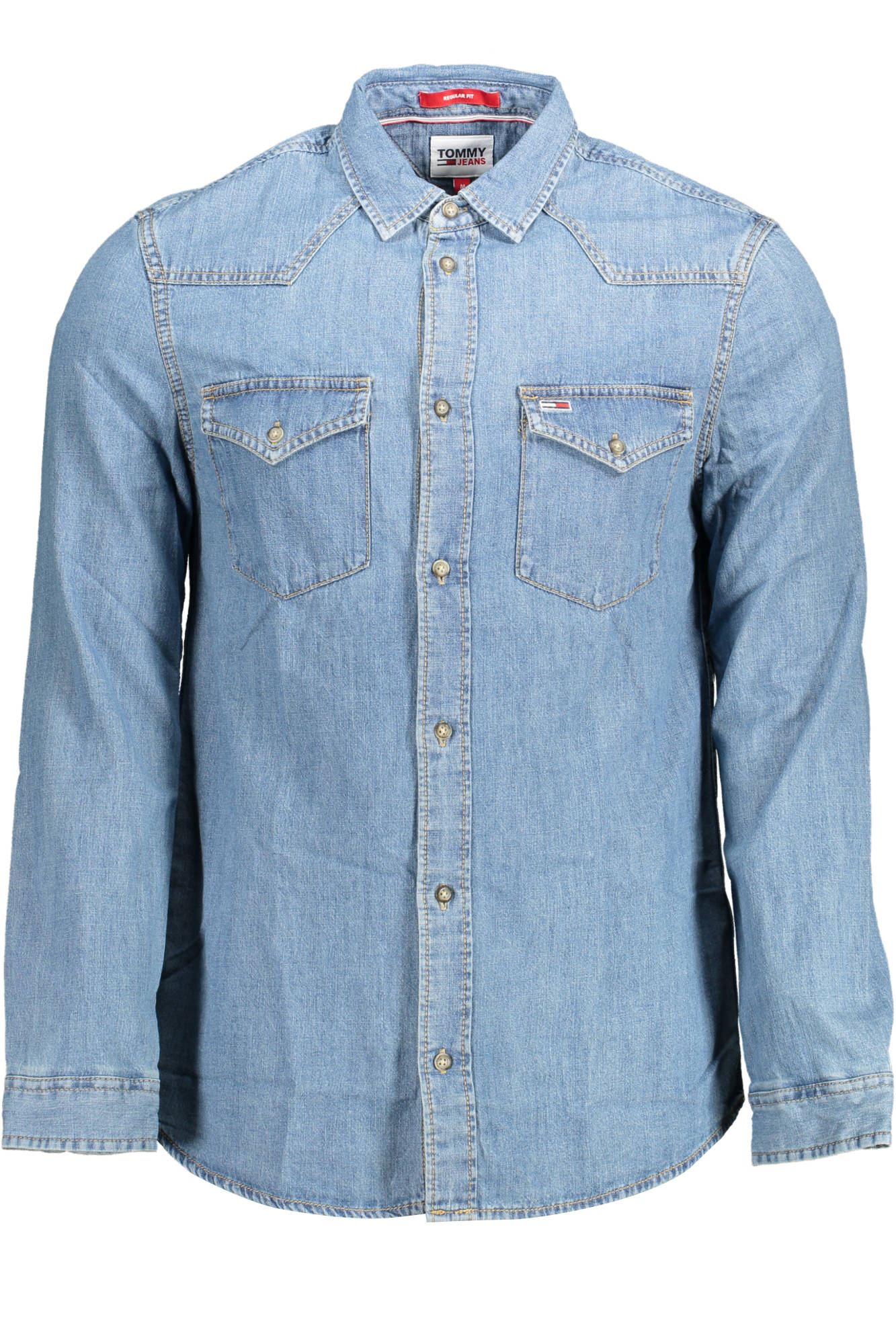 TOMMY HILFIGER MEN'S BLUE LONG SLEEVE SHIRT