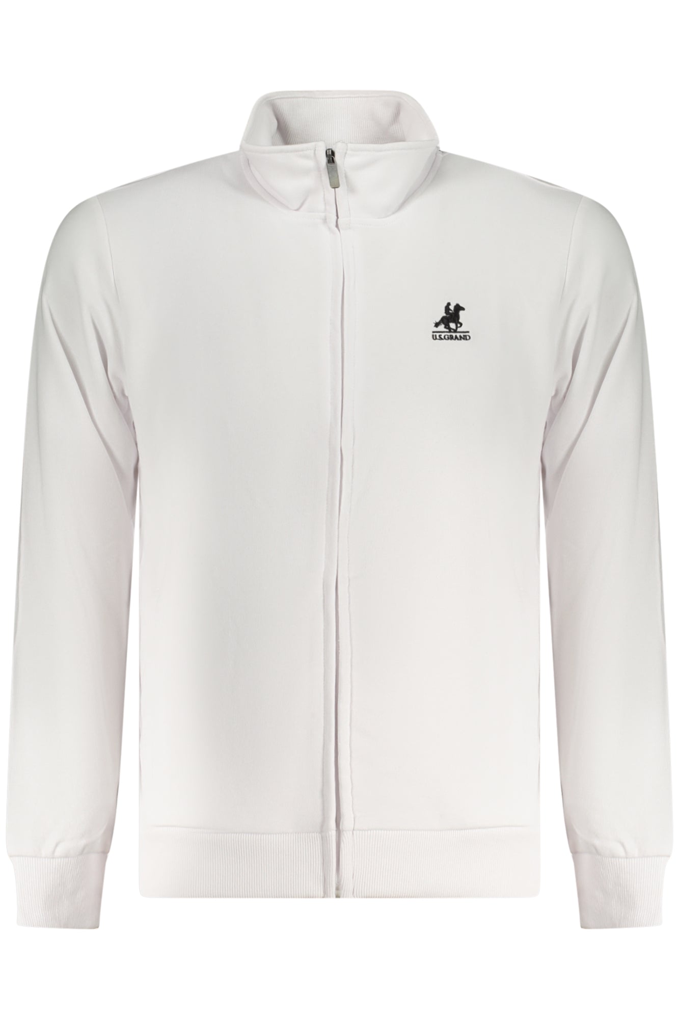 US GRAND POLO MEN'S ZIP-UP SWEATSHIRT WHITE