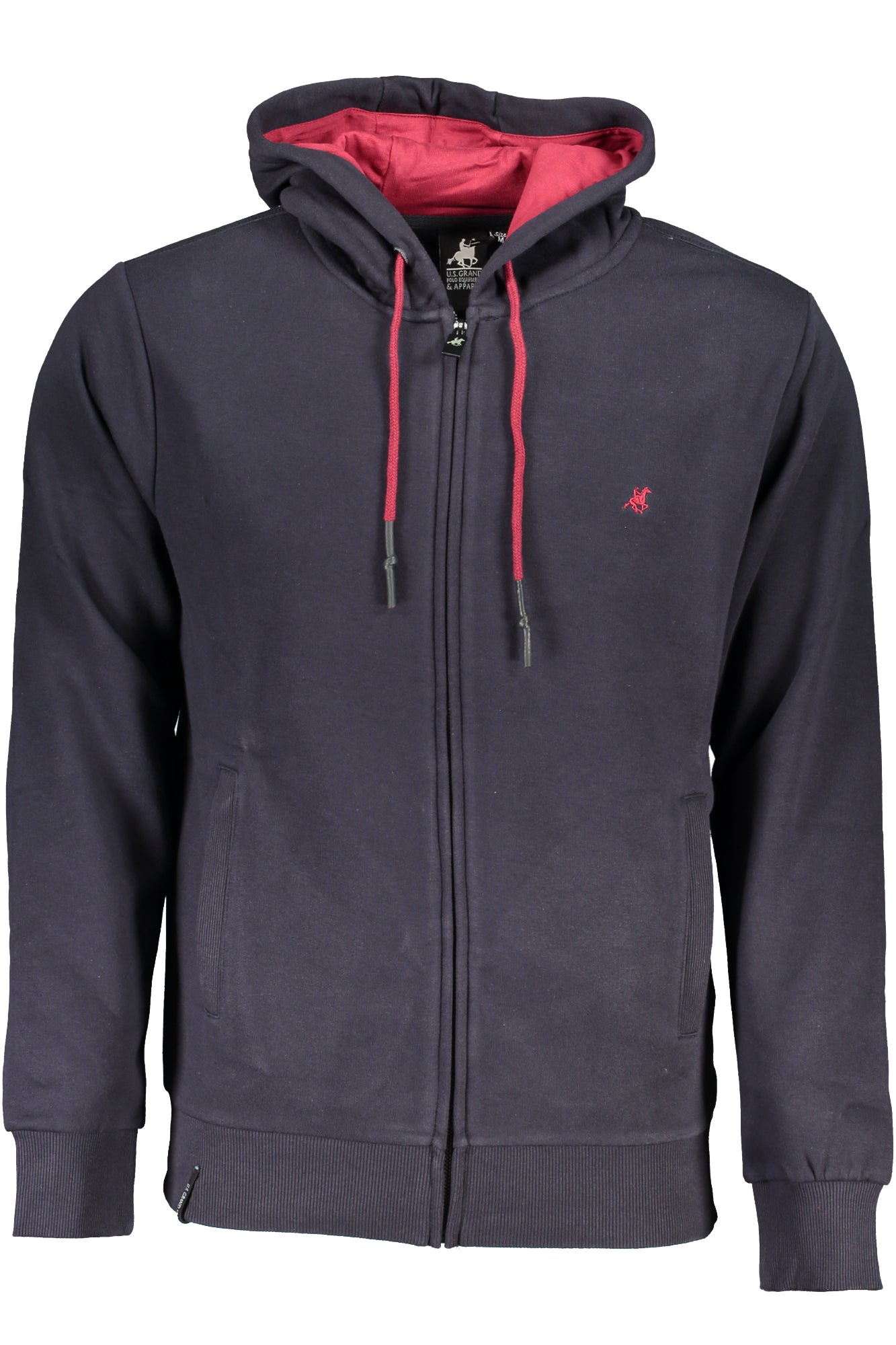 US GRAND POLO MEN'S BLUE ZIP SWEATSHIRT