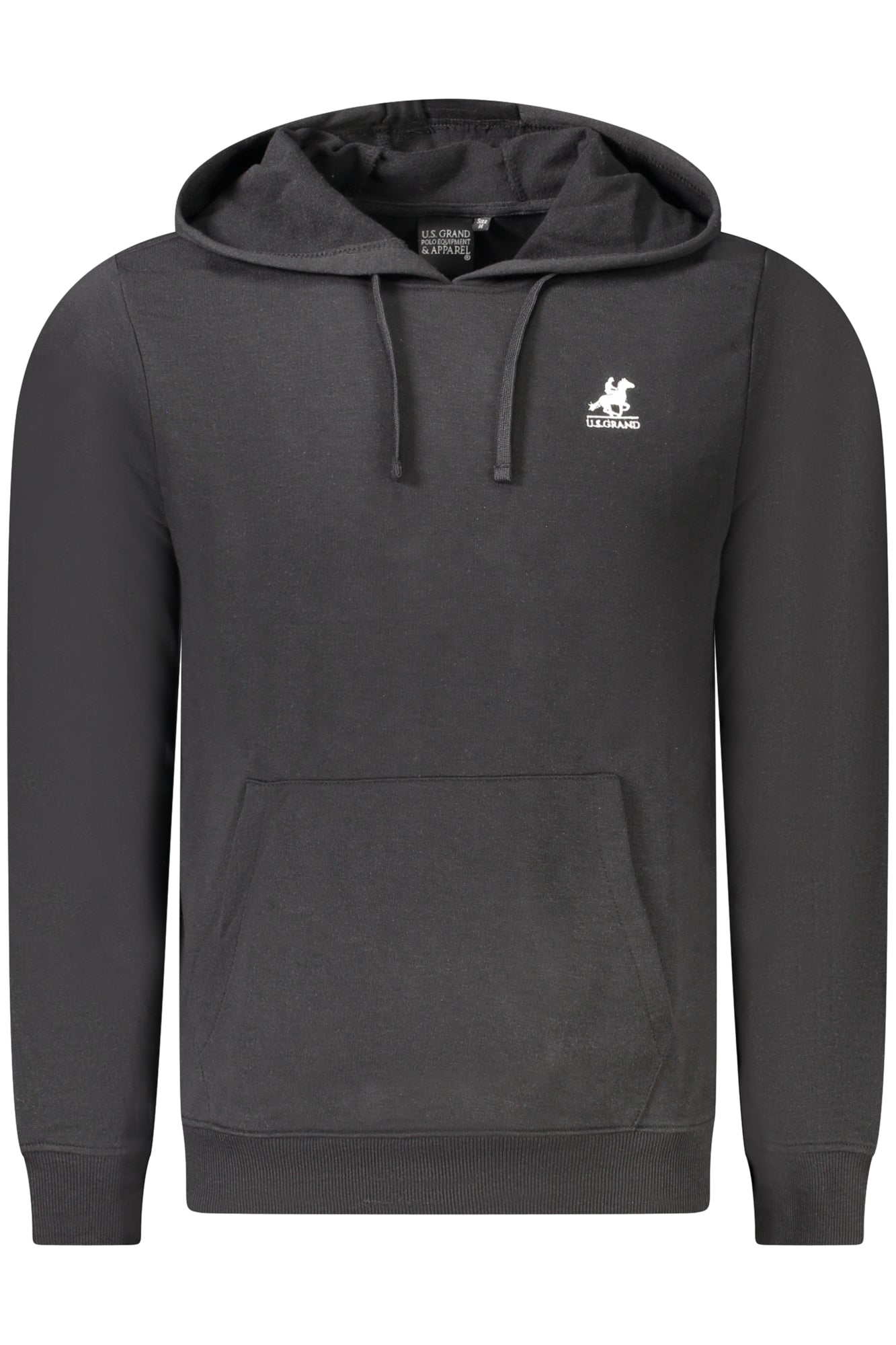 US GRAND POLO MEN'S BLACK ZIP-UP SWEATSHIRT