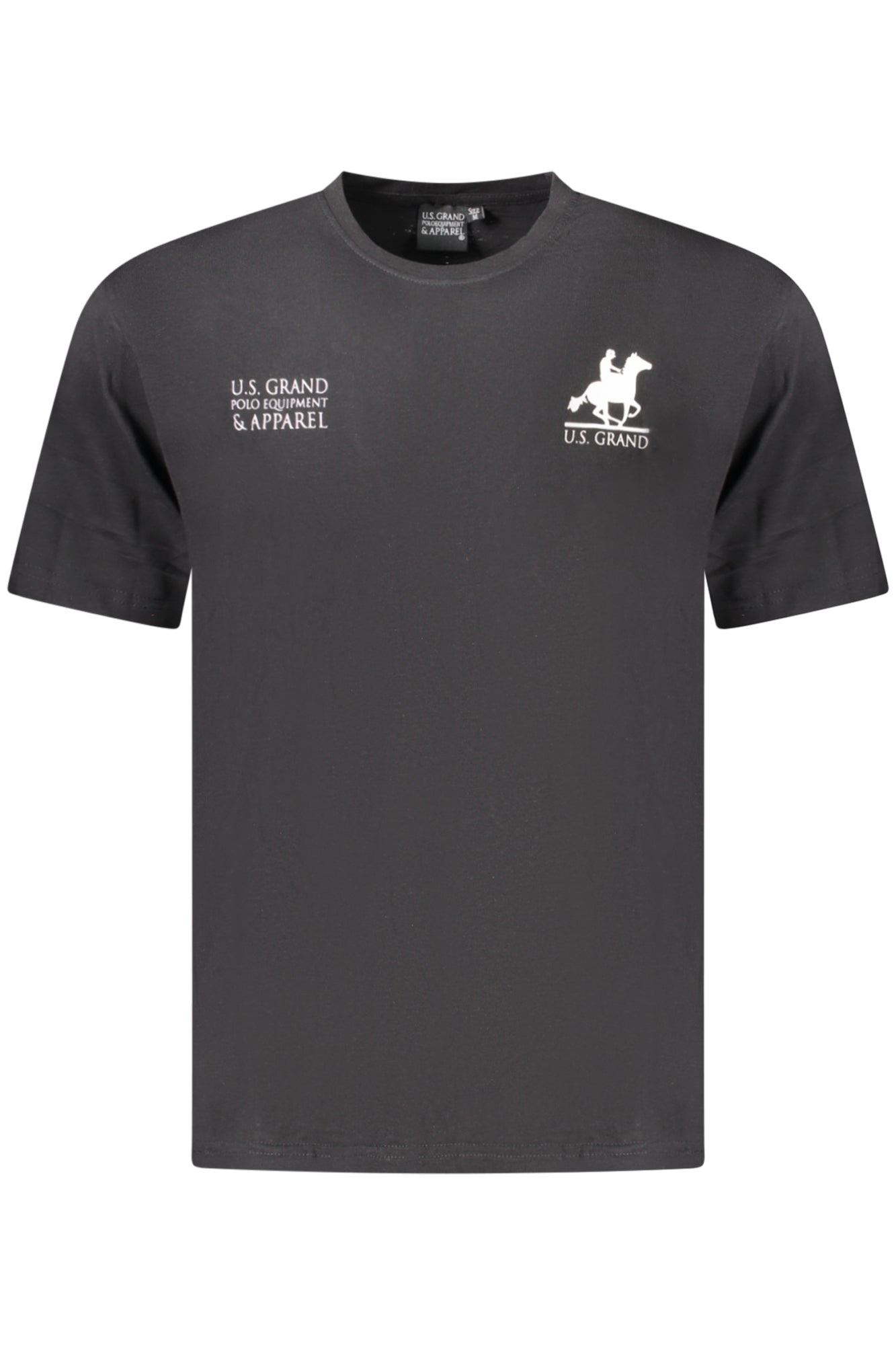 US GRAND POLO SHORT SLEEVE T-SHIRT MEN BLACK
