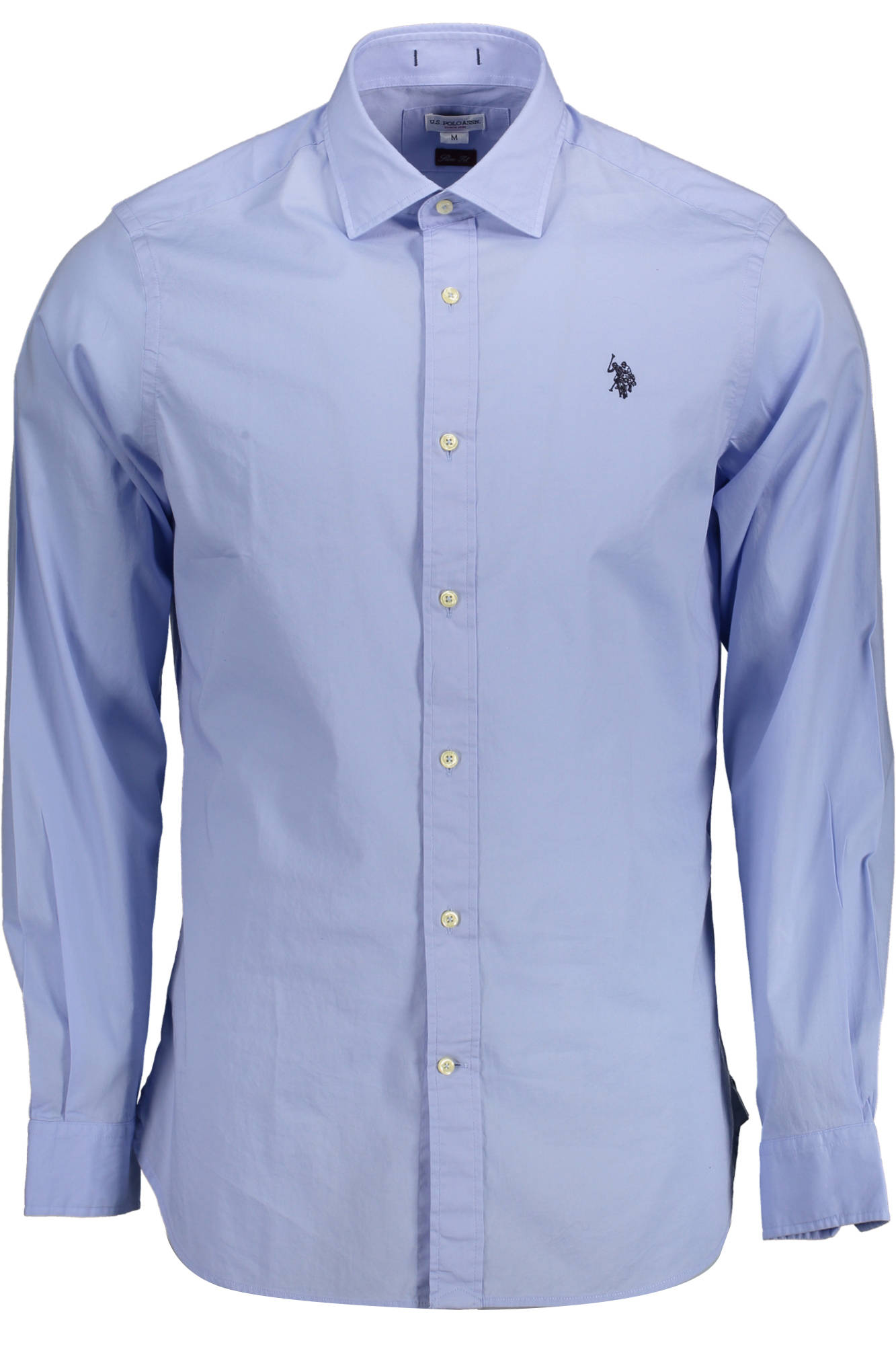 US POLO SHIRT LONG SLEEVE MAN LIGHT BLUE